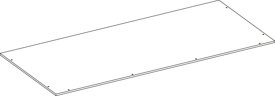 Geneva Two-Door Wall Cabinet with Layered Doors - Part 08 - Lower Back Board