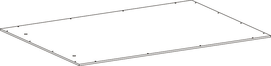 Geneva Wall Cabinet with Mirror and Layered Drop-Down Door - Part 08 - Back Board