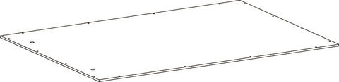 Geneva Wall Cabinet with Mirror and Layered Drop-Down Door - Part 08 - Back Board