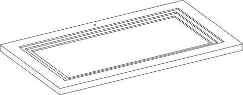 Geneva Two-Door Wall Cabinet with Layered Doors - Part 09 - Door