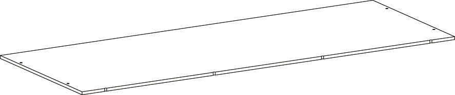 Two-Door Kitchen Wall Cabinet with Rattan Backboard - Part 09 - Middle Back Board