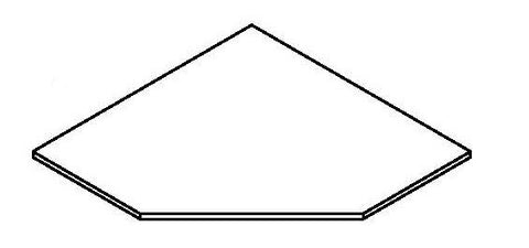 Kids Corner Storage Cabinet with Cubbies & Shelves - Part 01 - Top Board