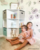 Kids Corner Storage Cabinet with Cubbies & Shelves