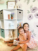 Kids Corner Storage Cabinet with Cubbies & Shelves