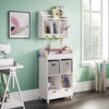 Book Nook Kids Wall Shelf with Cubbies and Bookrack