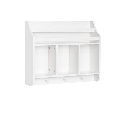 Book Nook Kids Wall Shelf with Cubbies and Bookrack