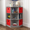 Kids Corner Storage Cabinet with Cubbies & Shelves