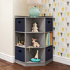 Kids Corner Storage Cabinet with Cubbies & Shelves