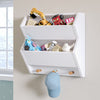 Kids Catch-All Wall Shelf with Hooks