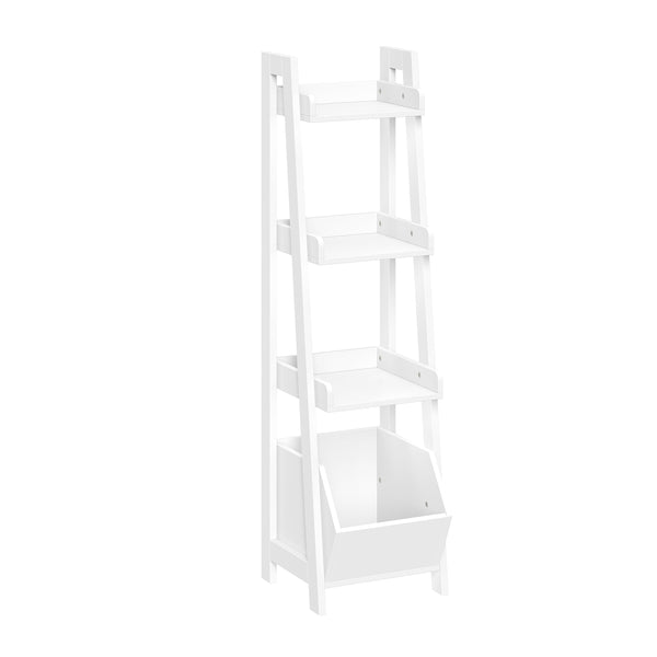 Kids 4-Tier 13in Ladder Shelf with Toy Organizer