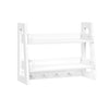 Kids 2-Tier Ladder Wall Shelf with Hooks