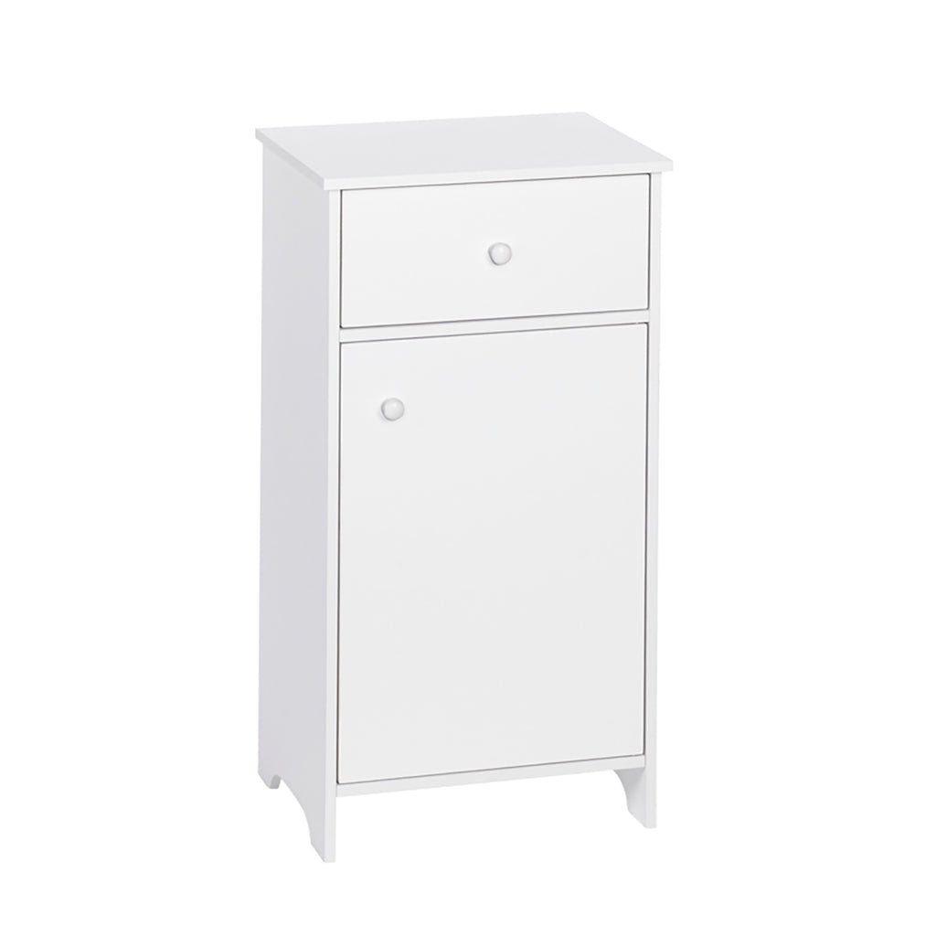 white floor cabinet with drawer