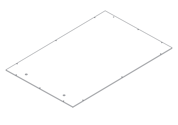Prescott Single Door Wall Cabinet - Part 08 - Back Panel