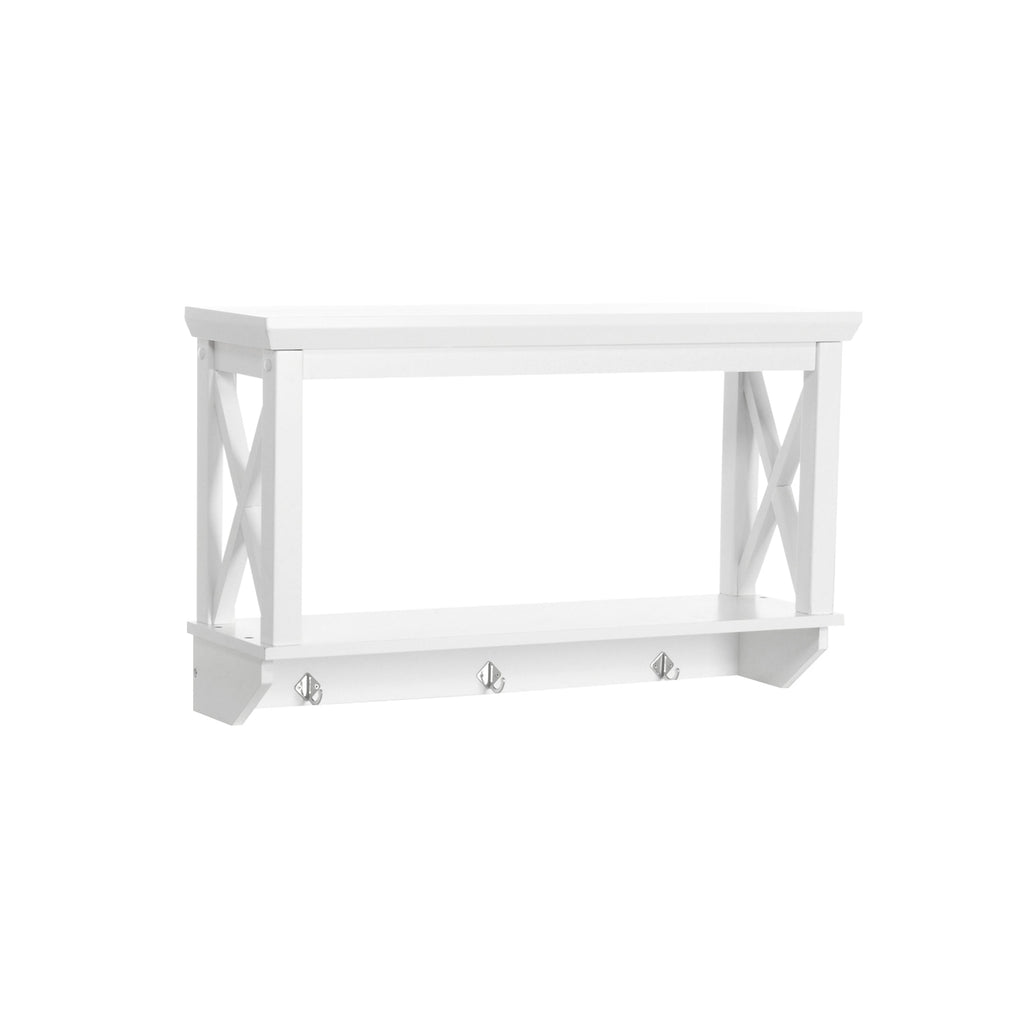 La Crosse 3-Hook Wall Shelf