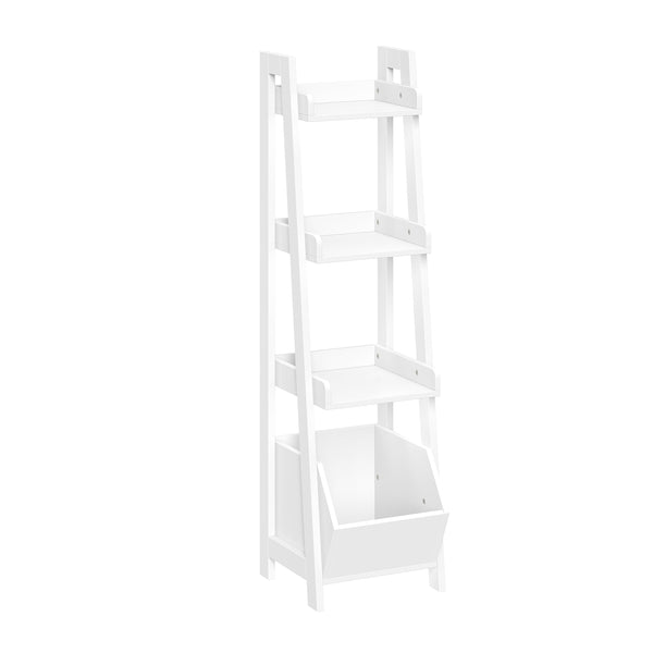 Amery 4-Tier 13in Ladder Shelf with Toy Organizer