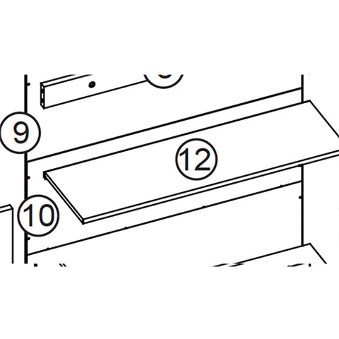 Somerset Two-Door Wall Cabinet - Part 10 - Middle Back Board