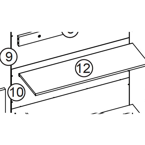 Somerset Two-Door Wall Cabinet - Part 10 - Middle Back Board