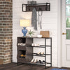 Afton 4-Hook Metal Frame Wall Shelf