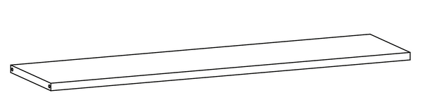 Afton 4-Hook Metal Frame Wall Shelf - Part 1 - Shelf