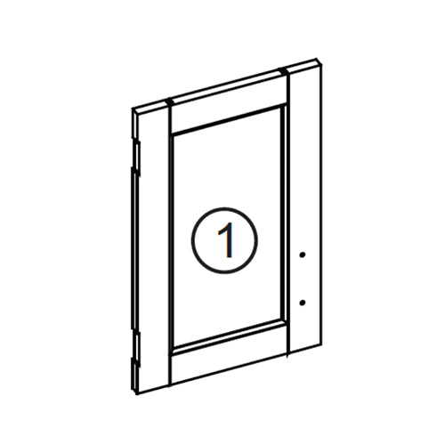 Somerset Two-Door Wall Cabinet - Part 01 - Left Door