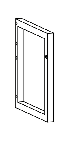 Afton 4-Hook Metal Frame Wall Shelf - Part 4 - Side Frame