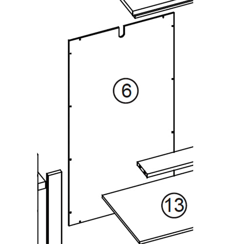 Somerset Single Door Floor Cabinet - Part 06 - Back Board