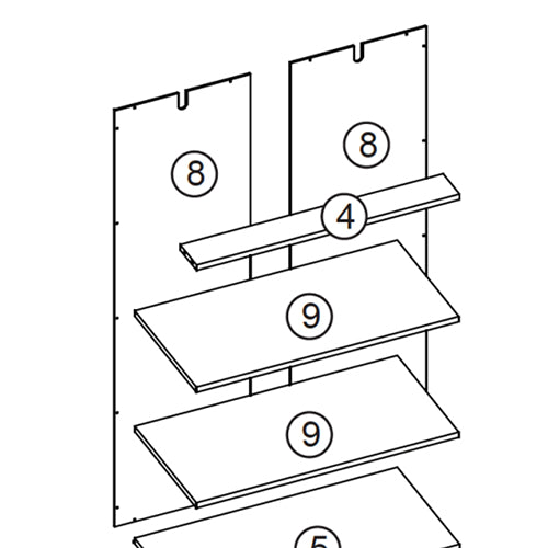 Somerset Two Door Floor Cabinet with Drawer - Part 08 - Back Board