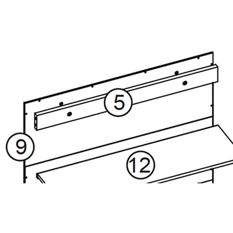 Somerset Two-Door Wall Cabinet - Part 09 - Upper Back Board