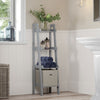 4 tier gray ladder shelf