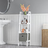 4 tier white ladder shelf