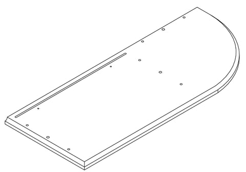 Brookfield Single Door Floor Cabinet with Side Shelves - Part 01 - Top Board