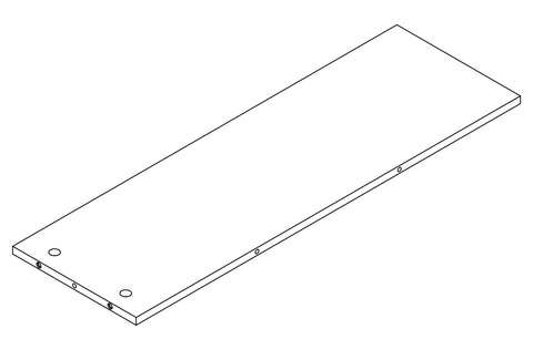 Brookfield Single Door Floor Cabinet with Side Shelves - Part 04 - Rear Support Board