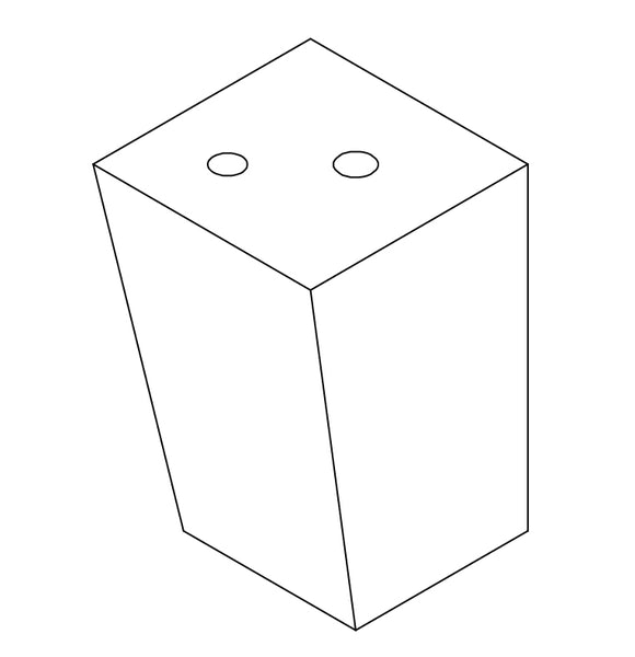 Brookfield Single Door Floor Cabinet with Side Shelves - Part 09 - Leg