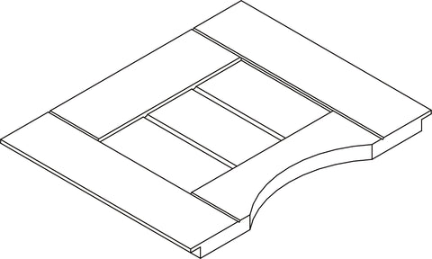 Ashland Slim Cabinet with Drawer - Part  10 - Drawer Front Board