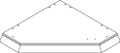 Somerset Single Door Corner Cabinet - Part 01 - Top Board