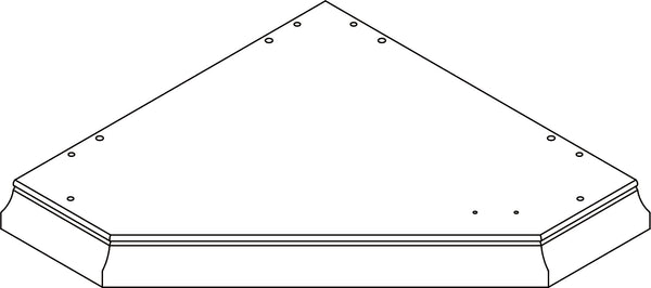 Somerset Single Door Corner Cabinet - Part 01 - Top Board