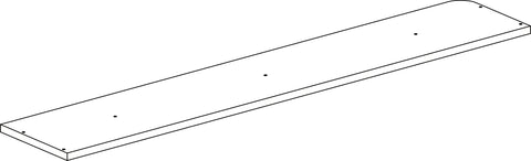 Book Nook Kids Storage Bench with Cubbies - Part 08 - Back Cross Bar