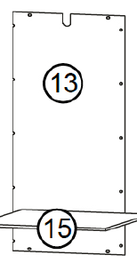 Ashland 1 Door, 3 Drawer Floor Cabinet - Part 13 - Large Back Panel