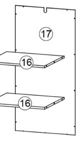 Ashland Tall Cabinet - Part 17 - Upper Back Panel