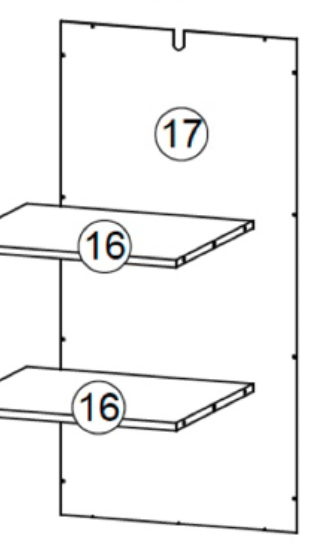 Ashland Tall Cabinet - Part 17 - Upper Back Panel