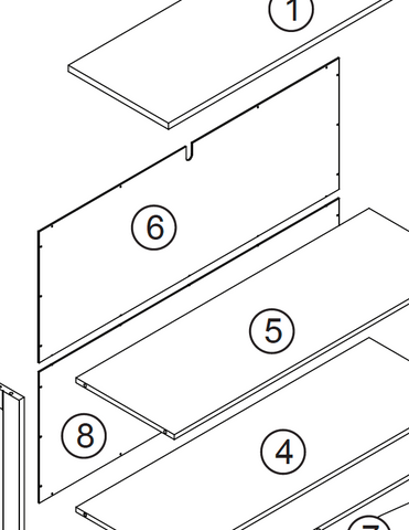 Kids Horizontal Bookcase - Part 08 - Lower Back Panel