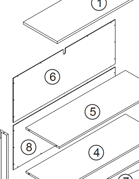 Kids Horizontal Bookcase - Part 08 - Lower Back Panel