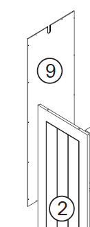 Kids Toy Organizer with Cubbies & Veggie Bins - Part 09 - Small Back Board