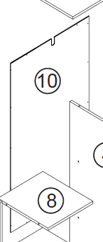 Kids Toy Organizer with Cubbies & Veggie Bins - Part 10 - Large Back Board