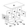 Kids 6 Cubby Storage Activity Table - Part 06 - Leg