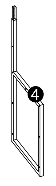 Afton Metal Frame Hall Tree - Part 04 - Lower Left Metal Side Frame