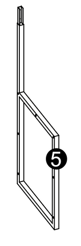 Afton Metal Frame Hall Tree - Part 05 - Lower Right Metal Side Frame
