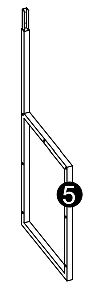 Afton Metal Frame Hall Tree - Part 05 - Lower Right Metal Side Frame