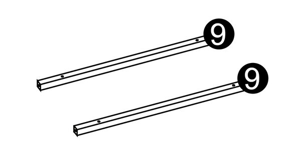 Afton Metal Frame Hall Tree - Part 09 - Metal Cross Bar