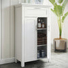 white 2 door floor cabinet